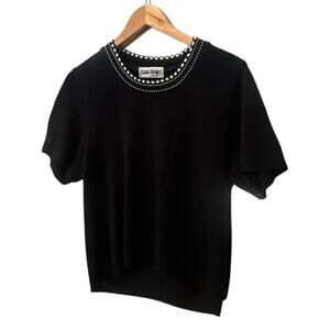 San Remo Laura Knits Sweater Women's Medium Black Vintage